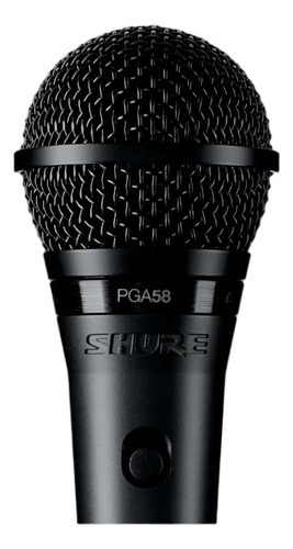 Microfone Shure Pga58 Pga 58 Pga-58 Com 2 Anos Cor Preto