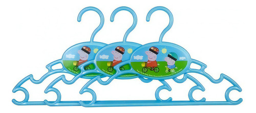 Ganchos De 3 Piezas Peppa Pig Color Azul