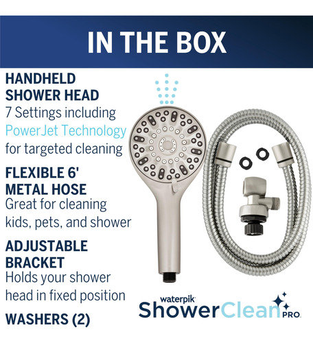 Alcachofa De Ducha Waterpik Showerclean Pro High Pressure Qc