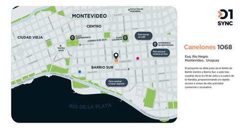 Imagen 10 de 17 de Venta Apartamento 1 Dormitorio Penthouse Barrio Sur - Edificio 01 Sync
