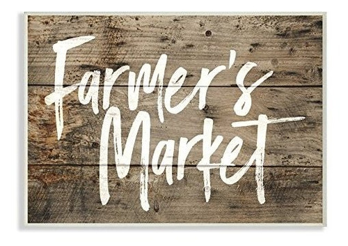 Stupell Industries Farmer's Market Placa De Pared Con Aparie