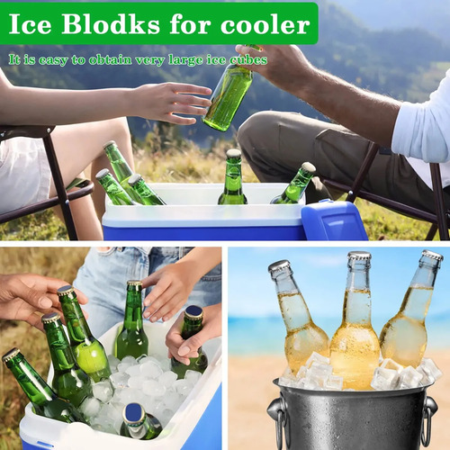1 Cubito De Hielo Cuadrado Grande De 4 Compartimentos Con Ta