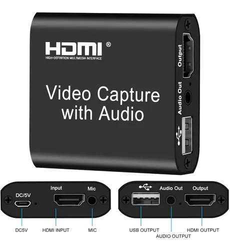 Capturadora Hdmi Salida 1080/60hz Entr/microf Y Loopout Stre