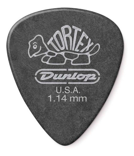 Palheta Dunlop Tortex 1.14 Mm Preta Pacote Com 12 Unidades Cor Preto Tamanho Pesado