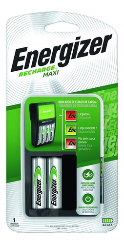 Cargador De Pilas Energizer Maxi + 2 Pilas Aa