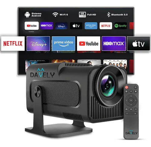 Projetor Hy320 Smart Tv Mini Wifi6 390ansi Melhor Projetor De Alt...