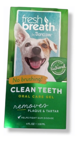 Gel Dental Fresh Breath 4 Onzas 118ml Menta Perro Y Gato