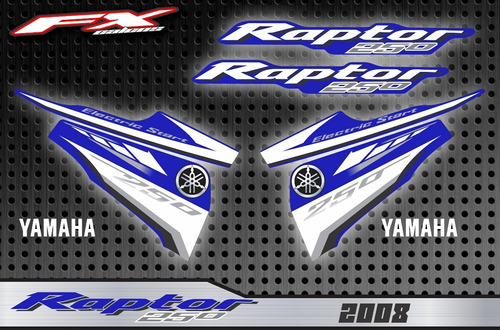 Calcos Simil Original Yamaha Raptor 250 2008  Fxcalcos