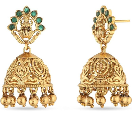 Par Aretes Pendientes Jhumkas Hindú India Diosa Lakshmi