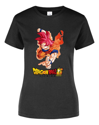 Playera Para Dama Goku Ssj Rojo Dragon Ball Super