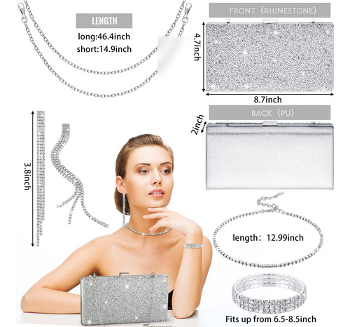 Set De Joyería Para Mujer Collar Y Pendientes De Cristal