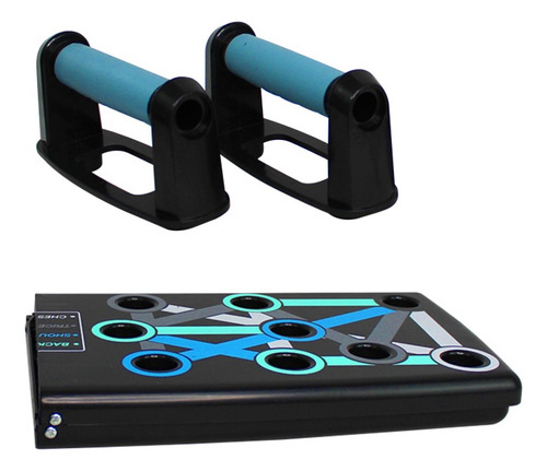 Barra Push Up Portatil Soporte Lagartijas Fitness Muscular Color Negro