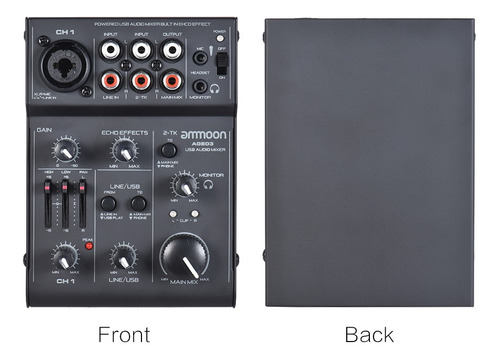 Ammoon Age03 5-channel Mini Mic-line Mixing Console Mixer