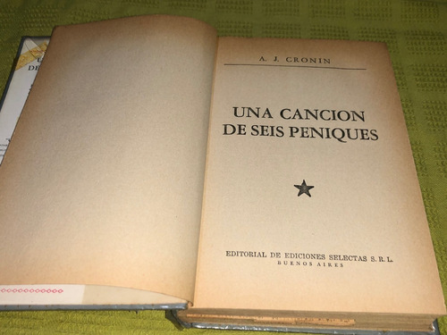 Una Canción De Seis Peniques - A. J. Cronin - Jackson