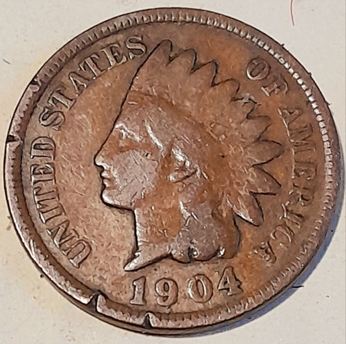 One Cent 1904 Moneda Estados Unidos 1 Centavo Cobre