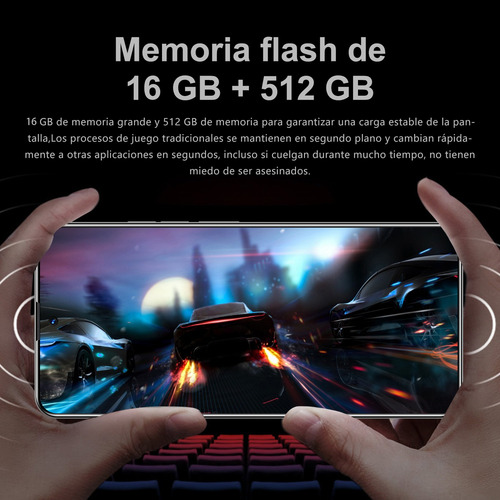 Dual Sim Android Smartphone 512gb+16gb Ram Soporta Red 5g Gran Pantalla De 6,78 Pulgadas Android 14 Celulares Con Bluetooth