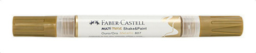 Rotulador Faber-Castell Shake&Paint de 2 puntos, multimarca, color dorado metalizado 807