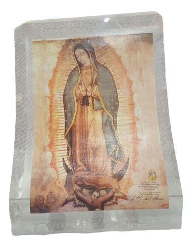 Lienzo De La Virgen De Guadalupe /impresión En Tela De Ayate