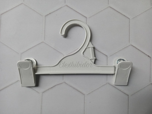 Percha Con Broche Blanca 19cm [30 Unidades]