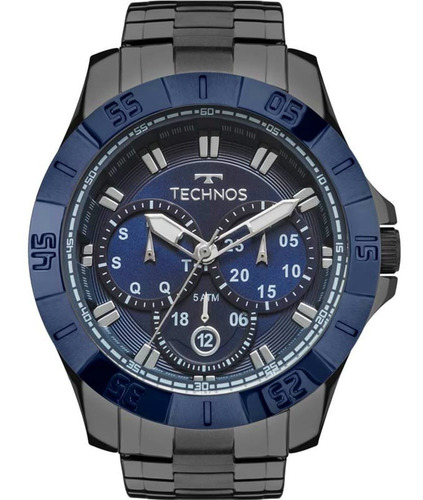 Relógio Technos Masculino Skymaster Grafite 6p79be/4c + Nota