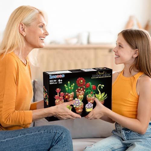 Insoon Juegos De Construcción De Bonsái De Flores Suculentas