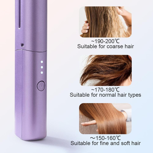 Mini Peine Alisador De Pelo Inalámbrico Portátil Recargable