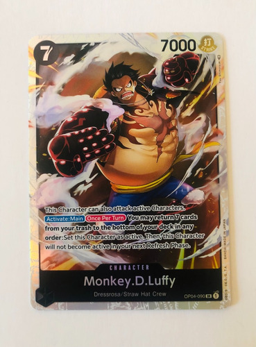 Monkey.d.luffy Op04-090. Super Rare. One Piece.