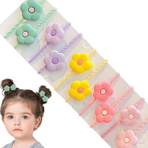 Ligas Para El Cabello En Forma De Flor Para Niñas Elástica