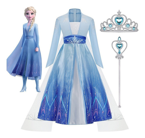 Vestidos De Princesa Frozen Elsa Fiesta O Cosplay Para Niña