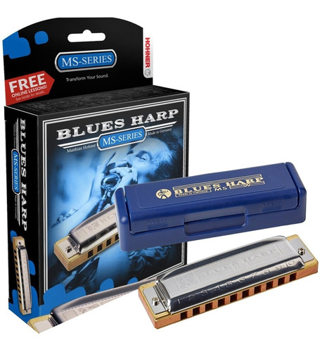 Armonica Hohner Blues Harp Blusera Profesional Estuche Envio