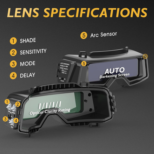 Gafas De Soldadura Oscurecimiento Automático