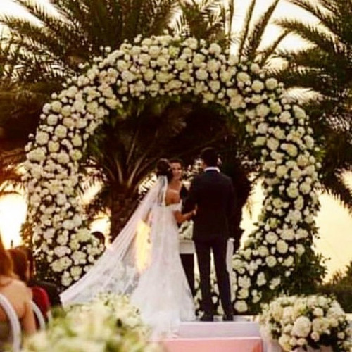 Arco De Flores Circular Vestido De Novia