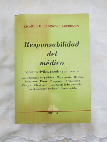 Responsabilidad Del Medico - Rabinovich Berkman