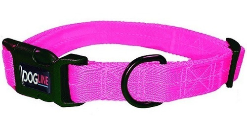 Collar Perro Nylon Dogline Mediano Rosa