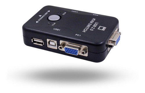 Chaveador Switch Kvm Monitor 2 Portas Vga + 2 Usb Mouse Cpu