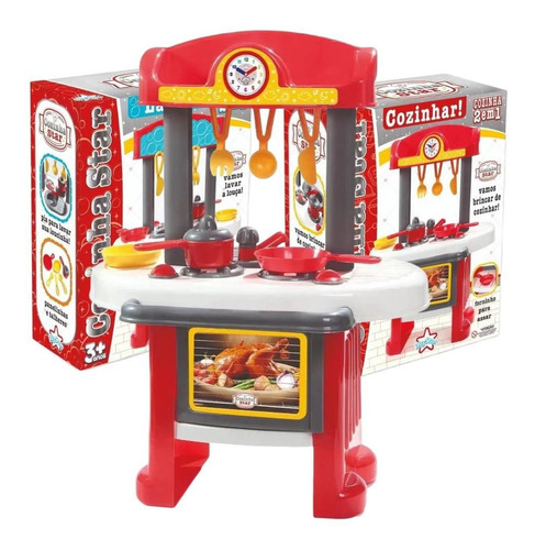 Kit Cozinha Infantil Masculina Grande - Big Star Brinquedos Cor Cozinhar e Lavar