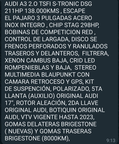 Imagen 15 de 15 de Audi A3 Vercion 211cv