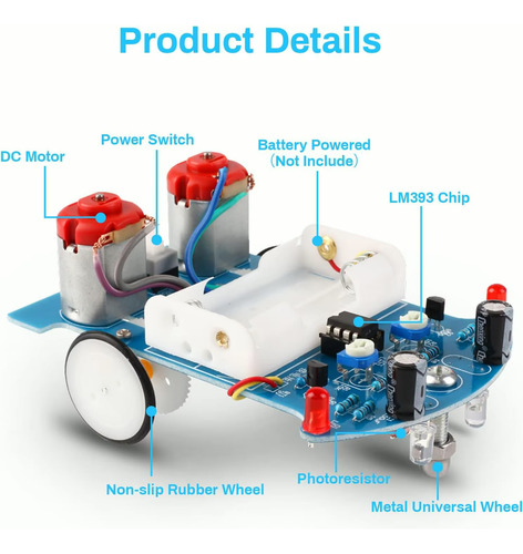 Kit Robot Seguidor De Línea Arduino Compatible 2wd Pilas