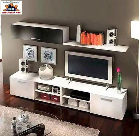 Mueble Centro De Entretenimiento Minimalista Melamine