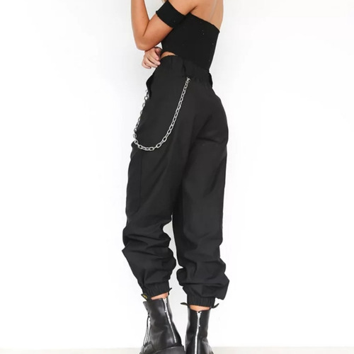 calça jogger feminina com corrente