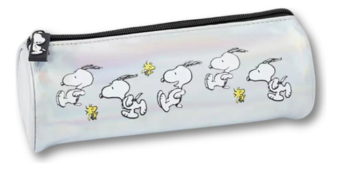 Cartuchera Canopla Escolar Tubo Snoopy Charlie Brown Mooving Color Gris
