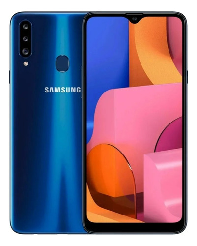 Celular Samsung A20 Galaxy Azul 4g Lte Hd+ Super Amoled 32gb