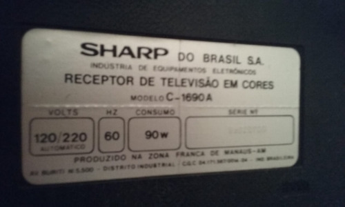 Tv Sharp 16 Pol. Vintage Tudo Funcionando 100%