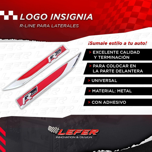 Imagen 3 de 10 de Logo Volkswagen Insignia R-line Laterales X2 Ing 09