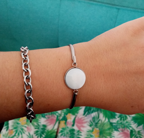 Pulsera Acero Quirúrgico Con Dije