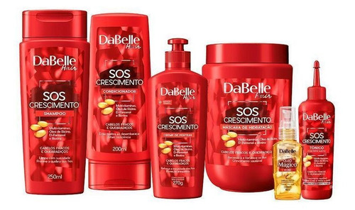 Dabelle Kit Sos Crescimento 800g + Óleo 40ml E Tônico 100ml