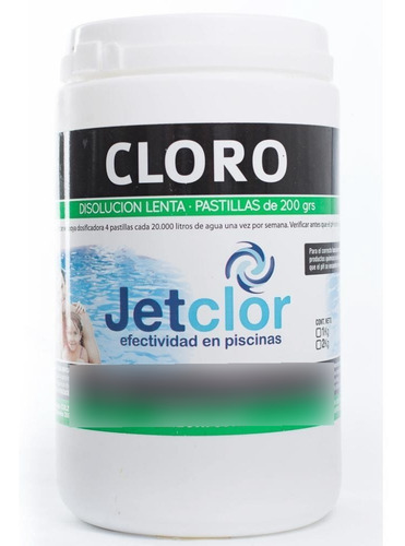 Pastillas De Cloro Jetclor 200 Grs Por 1 Kilo