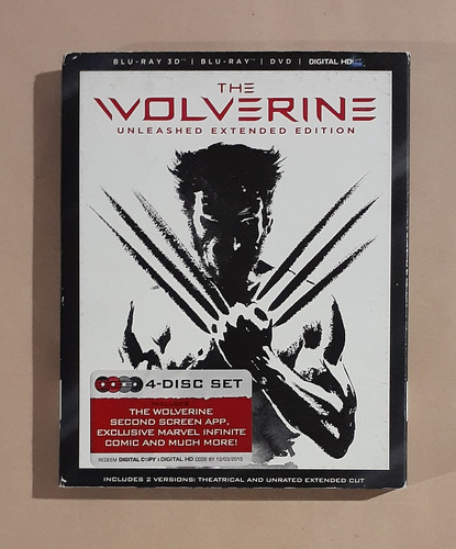 The Wolverine Unleashed Ext - Blu-ray 3d + 2d + Dvd Original