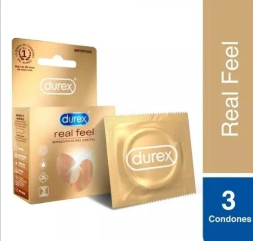 Durex Real Feel Sin Latex Natural Caja 3 Condones