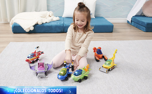 Paw Patrol Rubble Aqua Pup Set Con Vehículo Transformable